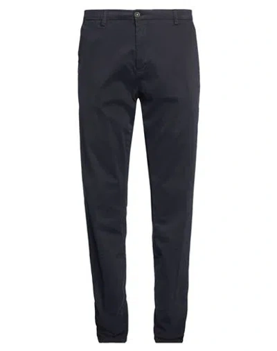 Manuel Ritz Man Pants Midnight Blue Size 40 Cotton, Elastane