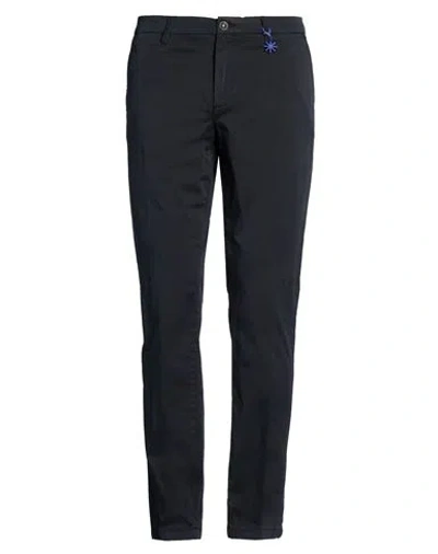 Manuel Ritz Man Pants Midnight Blue Size 44 Cotton, Elastane