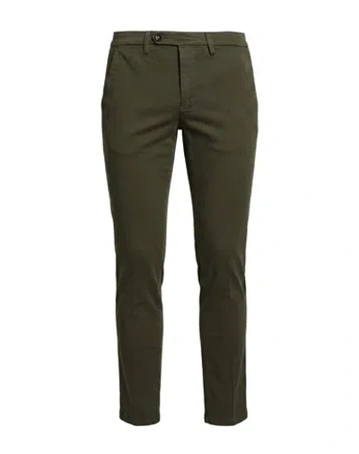 Manuel Ritz Man Pants Military Green Size 30 Cotton, Elastane