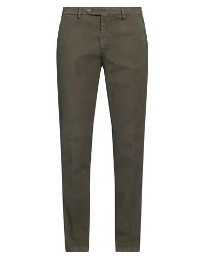 Manuel Ritz Man Pants Military Green Size 34 Cotton, Elastane In Green