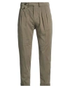 Manuel Ritz Man Pants Military Green Size 36 Cotton, Elastane
