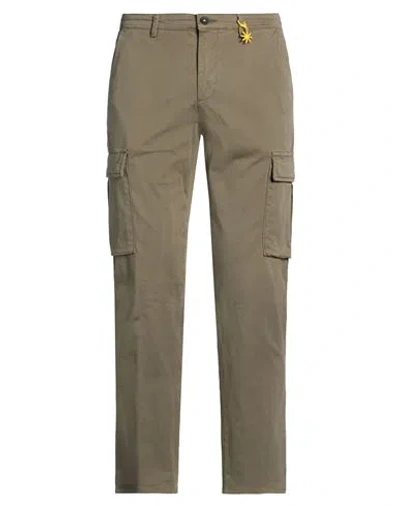 Manuel Ritz Man Pants Military Green Size 36 Cotton, Elastane In Brown