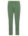 Manuel Ritz Man Pants Military Green Size 38 Cotton, Elastane In Green