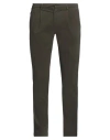 Manuel Ritz Man Pants Military Green Size 40 Cotton, Elastane