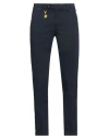 Manuel Ritz Man Pants Navy Blue Size 32 Cotton, Elastane