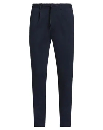 Manuel Ritz Man Pants Navy Size 38 Viscose, Polyamide, Elastane In Navy Blue