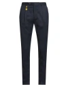Manuel Ritz Man Pants Navy Size 30 Wool, Elastane In Navy Blue