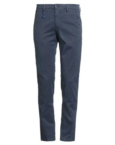 Manuel Ritz Man Pants Navy Size 30 Cotton, Elastane In Blue