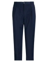 Manuel Ritz Man Pants Navy Size 34 Polyester, Wool, Elastane In Blue