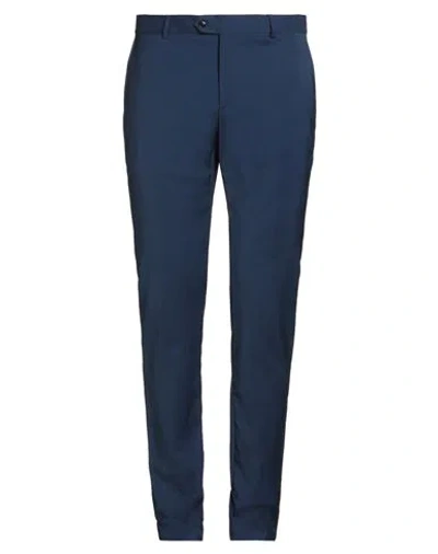 Manuel Ritz Man Pants Navy Size 34 Virgin Wool, Elastane In Blue