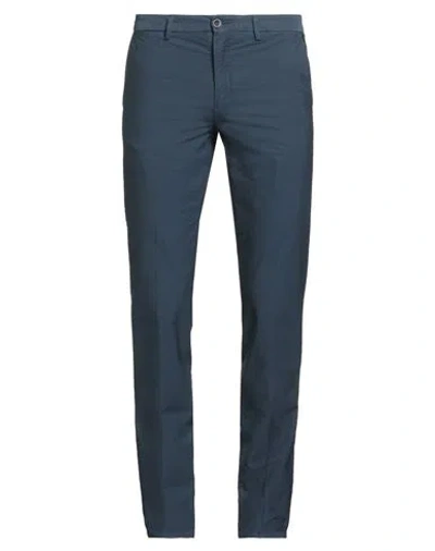 Manuel Ritz Man Pants Navy Size 38 Cotton, Elastane In Blue