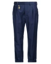 Manuel Ritz Man Pants Navy Size 38 Virgin Wool, Elastane In Blue