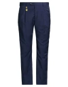 Manuel Ritz Man Pants Navy Size 38 Wool, Elastane In Blue