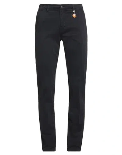 Manuel Ritz Man Pants Navy Size 40 Cotton, Elastane In Blue