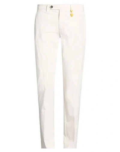 Manuel Ritz Man Pants Off White Size 30 Cotton, Elastane