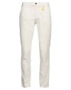 Manuel Ritz Man Pants Off White Size 32 Cotton, Elastane In White