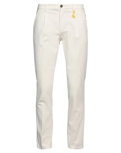 Manuel Ritz Man Pants Off White Size 32 Cotton, Elastane