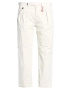 Manuel Ritz Man Pants Off White Size 38 Cotton, Elastane