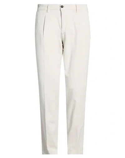 Manuel Ritz Man Pants Off White Size 42 Cotton, Elastane