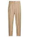 Manuel Ritz Man Pants Sand Size 28 Wool, Elastane In Brown