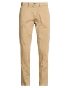Manuel Ritz Man Pants Sand Size 32 Cotton, Elastane In Brown