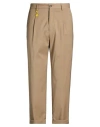 Manuel Ritz Man Pants Sand Size 36 Wool, Elastane In Brown