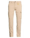 Manuel Ritz Man Pants Sand Size 38 Cotton, Elastane In Neutral