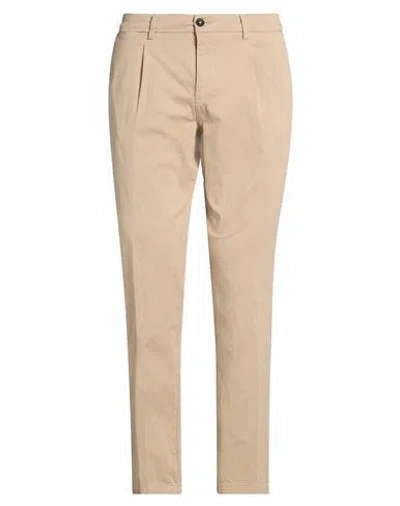 Manuel Ritz Man Pants Sand Size 38 Cotton, Elastane In Nude