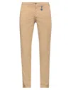Manuel Ritz Man Pants Camel Size 36 Cotton, Elastane In Beige