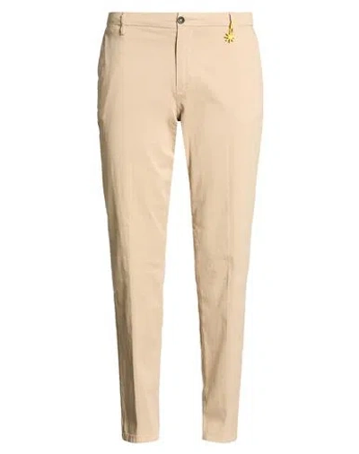 Manuel Ritz Man Pants Sand Size 42 Cotton, Elastane In Neutral
