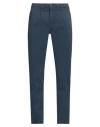Manuel Ritz Man Pants Slate Blue Size 32 Cotton, Elastane