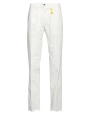 Manuel Ritz Man Pants White Size 30 Cotton, Elastane