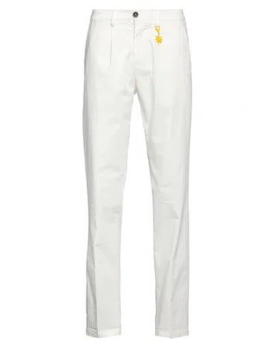 Manuel Ritz Man Pants White Size 30 Cotton, Elastane