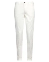 Manuel Ritz Man Pants White Size 36 Cotton, Elastane