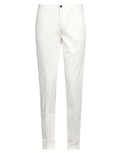 Manuel Ritz Man Pants White Size 36 Cotton, Elastane