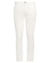 Manuel Ritz Man Pants White Size 36 Cotton, Elastane
