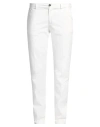 Manuel Ritz Man Pants White Size 38 Cotton, Elastane