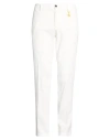 Manuel Ritz Man Pants White Size 40 Cotton, Elastane