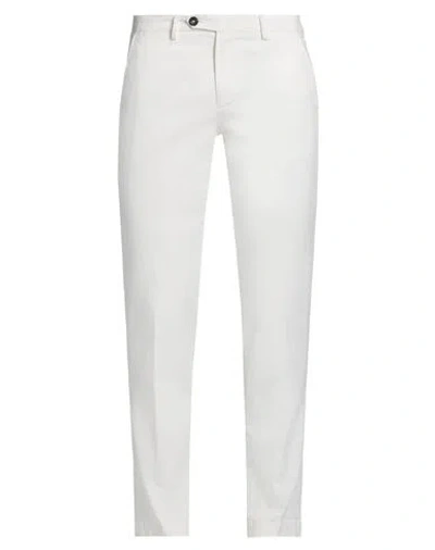 Manuel Ritz Man Pants White Size 40 Cotton, Elastane