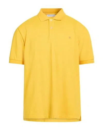 Manuel Ritz Man Polo Shirt Yellow Size L Cotton
