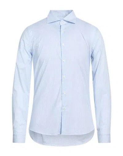 Manuel Ritz Man Shirt Azure Size 16 ½ Cotton In Blue