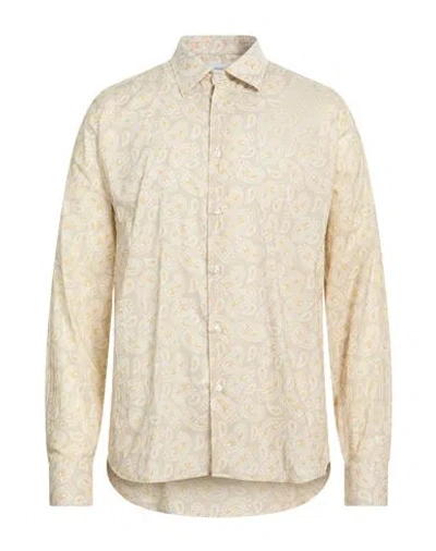 Manuel Ritz Man Shirt Beige Size 16 ½ Cotton In Neutral