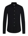 Manuel Ritz Man Shirt Black Size 17 ½ Cotton, Elastane In Black