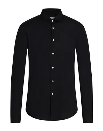 Manuel Ritz Man Shirt Black Size 17 ½ Cotton, Elastane