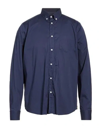 Manuel Ritz Man Shirt Blue Size 16 ½ Cotton, Elastane