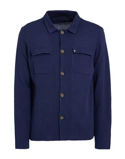 Manuel Ritz Man Shirt Blue Size L Cotton, Acrylic