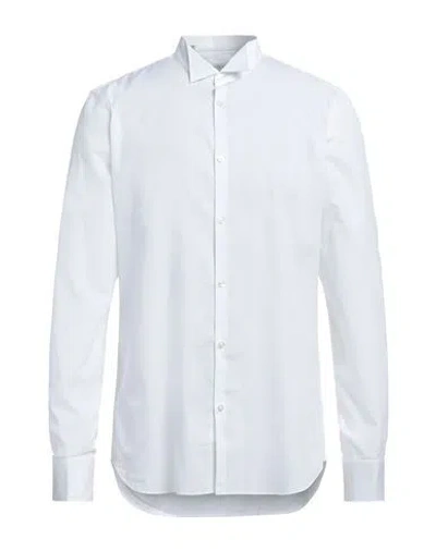 Manuel Ritz Man Shirt Ivory Size 15 Cotton In White