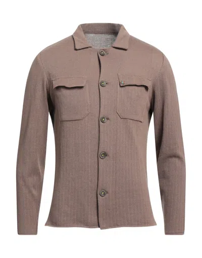 Manuel Ritz Man Shirt Khaki Size Xl Cotton, Acrylic In Beige