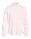 Manuel Ritz Man Shirt Light Pink Size 16 Cotton, Elastane In Multi