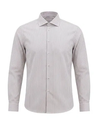Manuel Ritz Man Shirt Lilac Size 16 Cotton, Elastane In Purple
